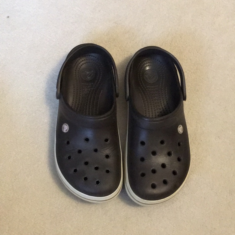 Brown Crocs.